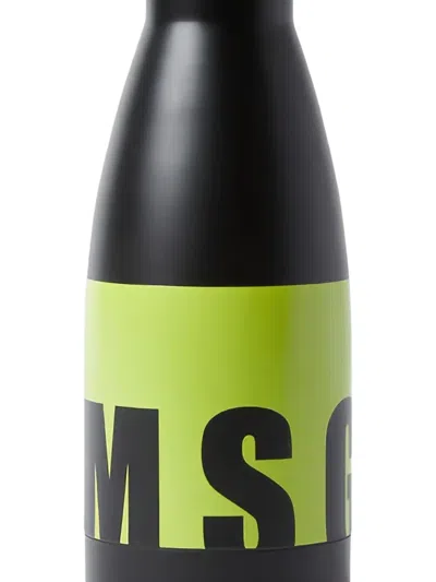 Msgm Logo-embellished Water Bottle In Black