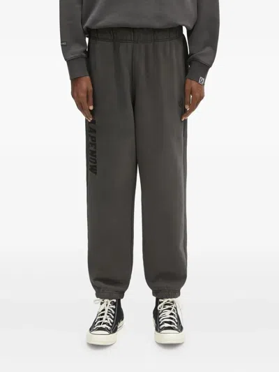 Aape By A Bathing Ape Logo-patch Track Pants In Gray