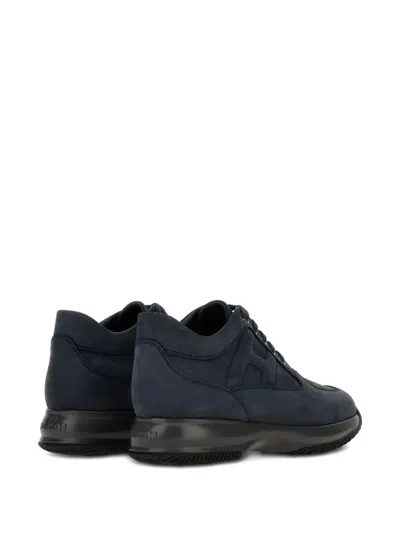 Hogan Hyperactive Low-top Sneakers Rubber Sole In Blue
