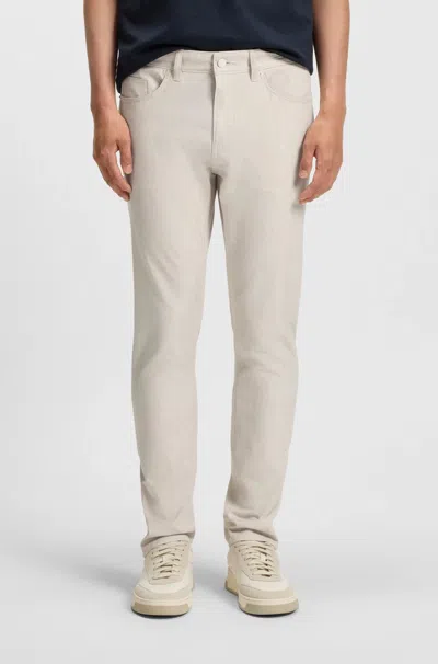 Hugo Boss Delaware Slim-fit Trousers In Wrinkle-resistant Dobby