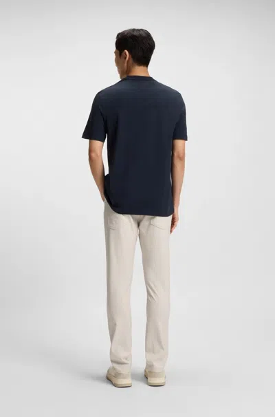 Hugo Boss Delaware Slim-fit Trousers In Wrinkle-resistant Dobby