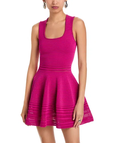 Simkhai Lottie Stripe Illusion Mini Dress In Pink