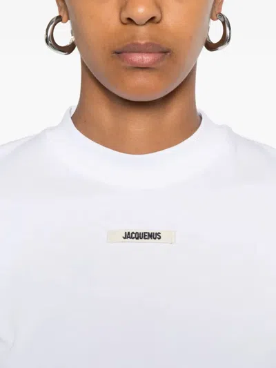 Jacquemus T-shirt Gros Grain With Logo In White