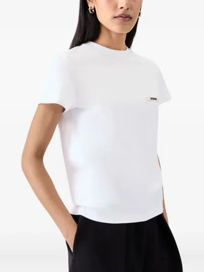 Jacquemus Relaxed-fit Cotton T-shirt With Subtle Logo In White
