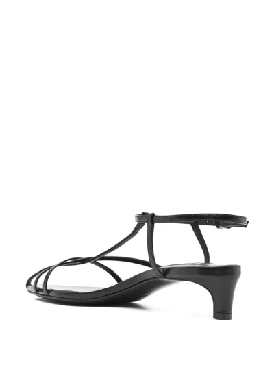 Jil Sander Woman Sandals Black Size 5.5 Calfskin In Black