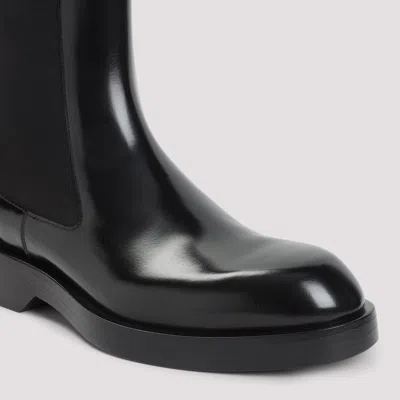 Jil Sander Calf Leather Chelsea Boots In Black