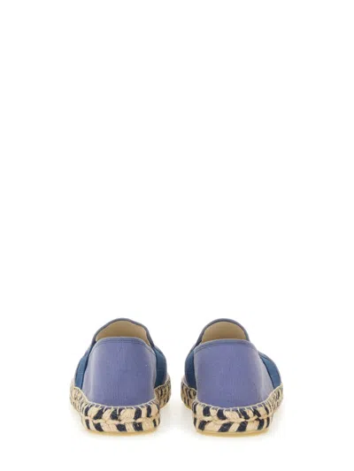 Kenzo Embroidered-logo Cotton Espadrilles In Blue