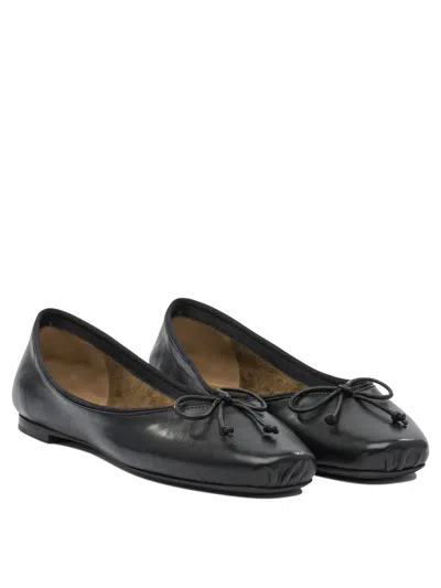 Khaite Black Lamb Leather Charlotte Ballerina In Black