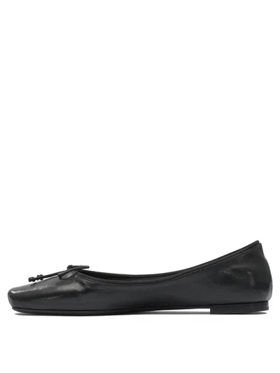 Khaite Black Lamb Leather Charlotte Ballerina In Black