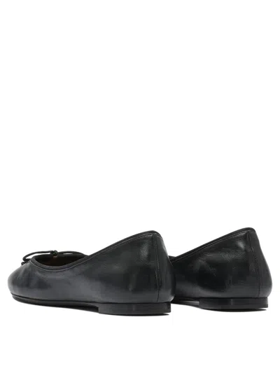 Khaite Black Lamb Leather Charlotte Ballerina In Black
