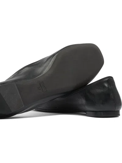 Khaite Black Lamb Leather Charlotte Ballerina In Black