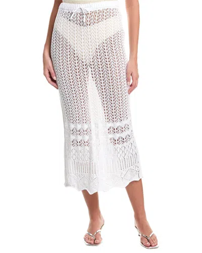 Surf Gypsy Crochet Maxi Skirt In White