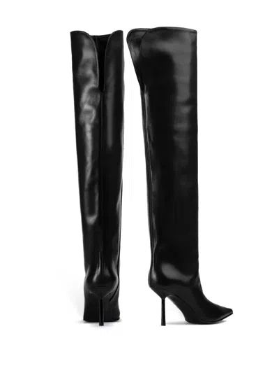 Le Silla Pointed-toe Leather Boots With A 120mm Heel