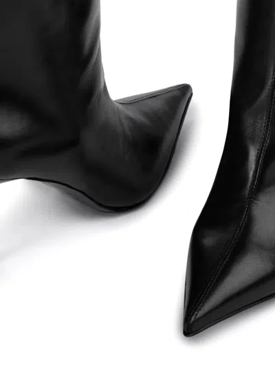 Le Silla Pointed-toe Leather Boots With A 120mm Heel