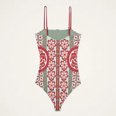 La Doublej Elle Floral-print Swimsuit