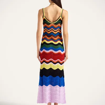La Doublej Striped Crocheted Cotton Maxi Dress