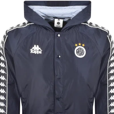 Pretty Green X Kappa Hooded Jacket Navy In Blue