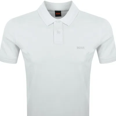 Boss Casual Boss Pe Interlock Polo T Shirt Grey