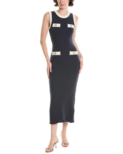 Endless Rose Crochet Knit Maxi Dress In Black