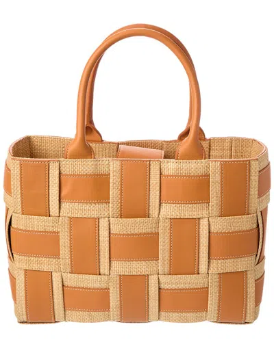 J.mclaughlin Tessare Leather & Raffia Handbag