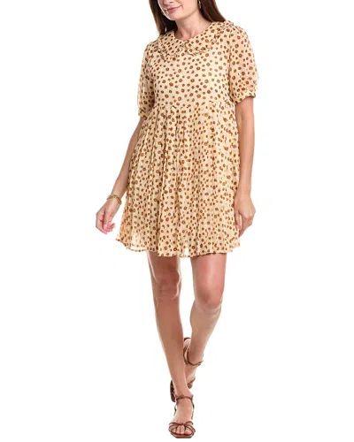 En Saison Floral Mini Dress In Neutral