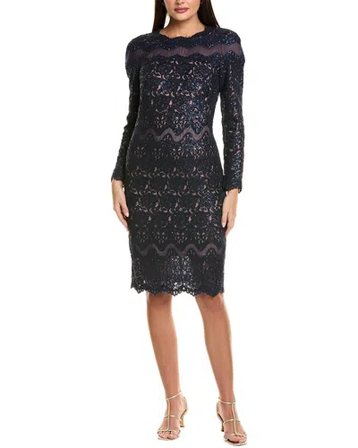 Tadashi Shoji Embellished Midi Dress In Blue