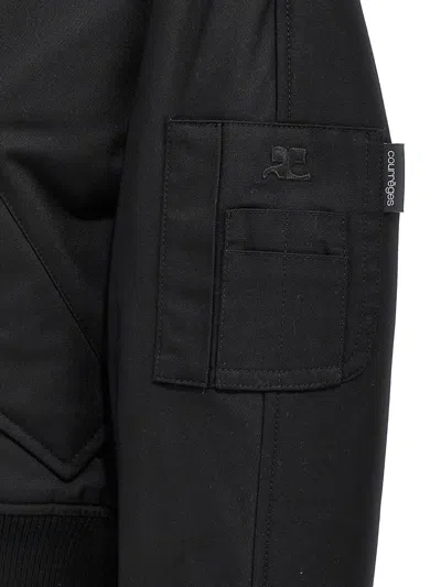 Courrèges Scuba Bomber Jacket Casual Jackets And Parka Black In Black
