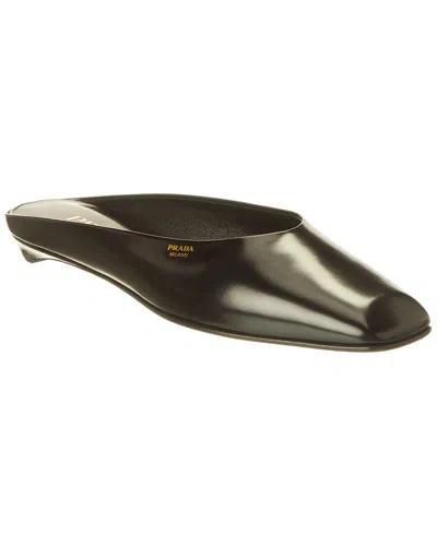 Prada Logo Leather Mule