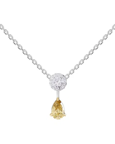 Lab Grown Diamonds 14k 1.27 Ct. Tw. Lab-grown Diamond & Gemstone Necklace