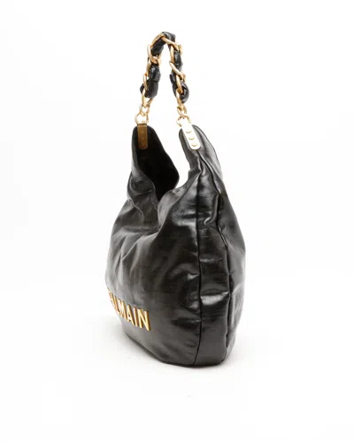 Balmain 1945 Soft Large Crinkled Hobo Bag