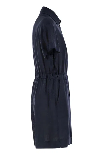 Herno Chemisier Jumpsuit With Drawstring