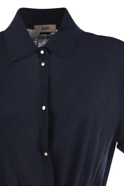 Herno Chemisier Jumpsuit With Drawstring