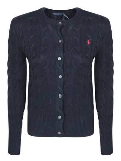 Polo Ralph Lauren Sky Cable Knit Sweater With Round Neckline In Blue