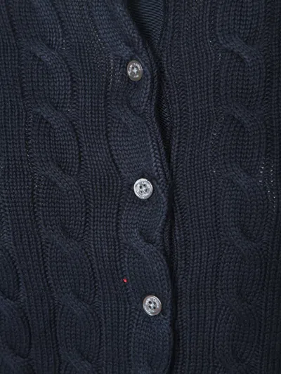 Polo Ralph Lauren Sky Cable Knit Sweater With Round Neckline In Blue