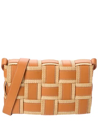 J.mclaughlin Una Leather & Raffia Handbag