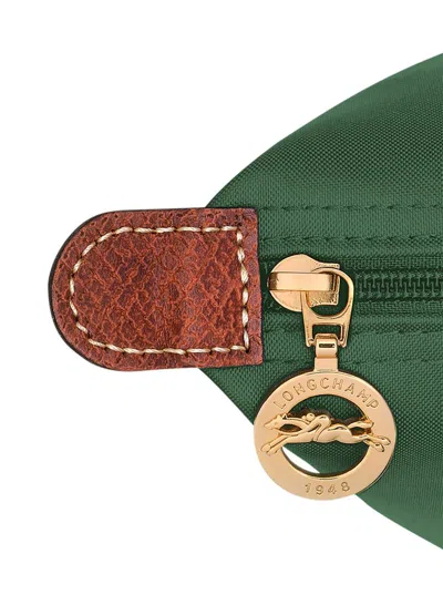 Longchamp Backpack With Adjustable Straps And Buckle Detail In Green