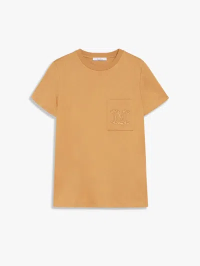 Max Mara Camel Cotton Papaia T-shirt In Neutral