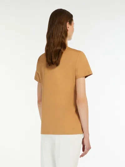 Max Mara Camel Cotton Papaia T-shirt In Neutral