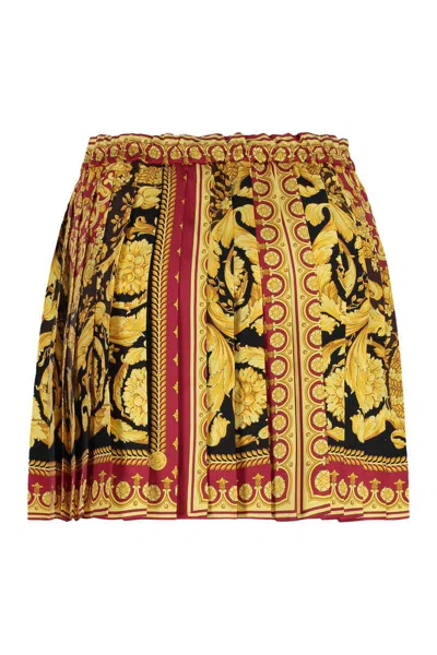 Versace Mini Jupe Plissée Barocco