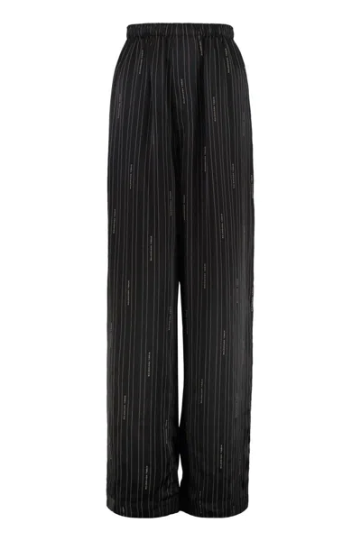 Balenciaga Striped Pinstripe Pyjama Pants With Side Pockets