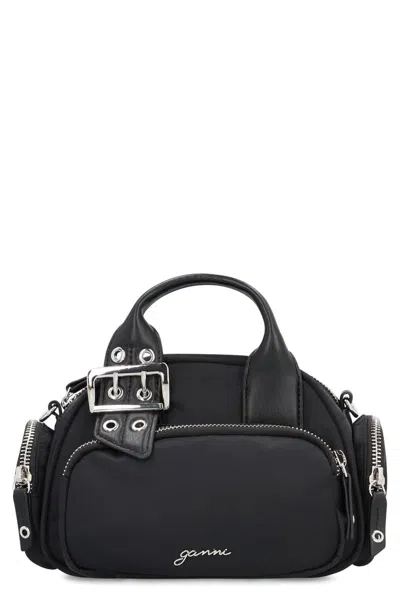 Ganni Mini Polochon Buckle-detail Top-zip Tote Bag