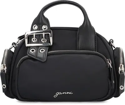 Ganni Mini Polochon Buckle-detail Top-zip Tote Bag