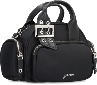 Ganni Mini Polochon Buckle-detail Top-zip Tote Bag
