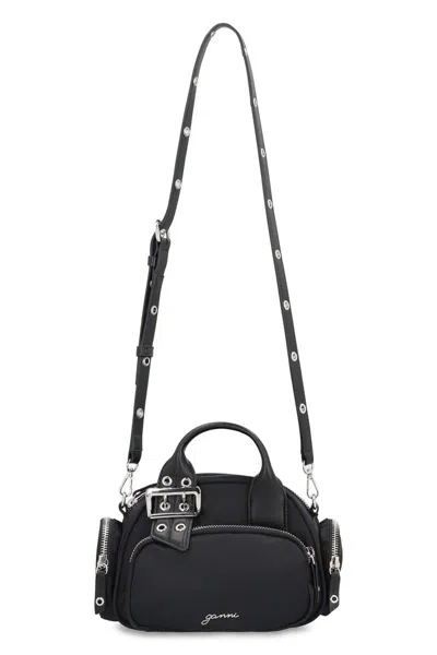 Ganni Mini Polochon Buckle-detail Top-zip Tote Bag