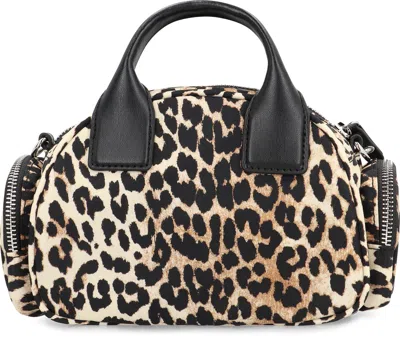 Ganni Mini Leopard-print Buckle-detail Handbag