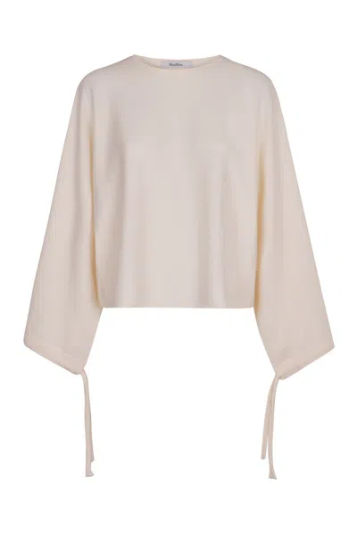 Max Mara Frais Fine-knit Sweater In Gray