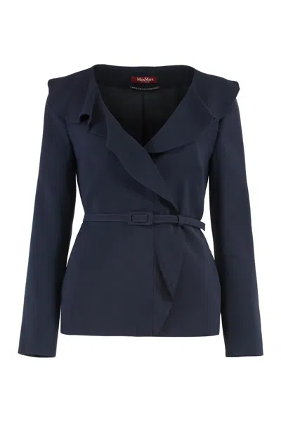 Max Mara Studio Galizia Cady Jacket In Blue
