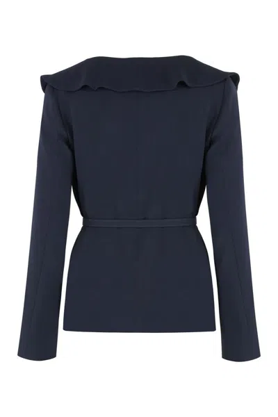 Max Mara Studio Galizia Cady Jacket In Blue