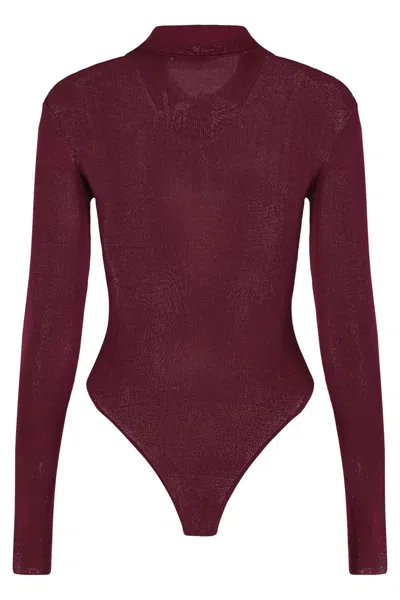 Self-portrait Viscose Knit Bodysuit