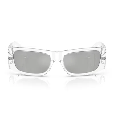 Versace 0ve4482 Lens Logo Sunglasses In Gray